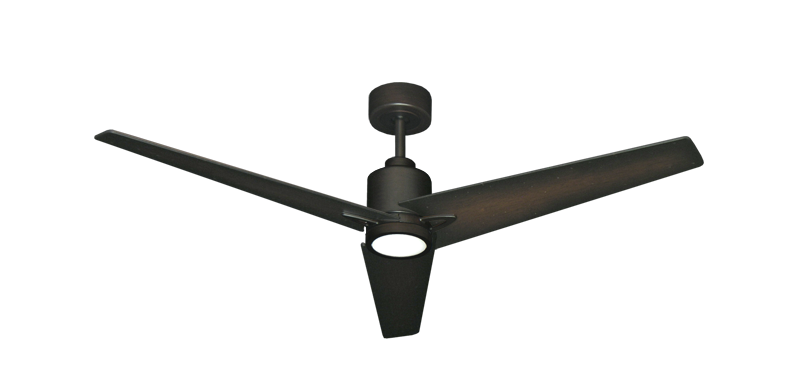 Reveal Oil Rubbed Bronze, Distressed Walnut side of blades, with #600 LED Light added
