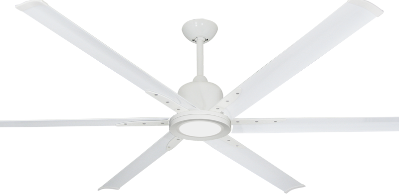 Titan II Pure White with 72 inch extruded aluminum blades, with #610 LED Light added