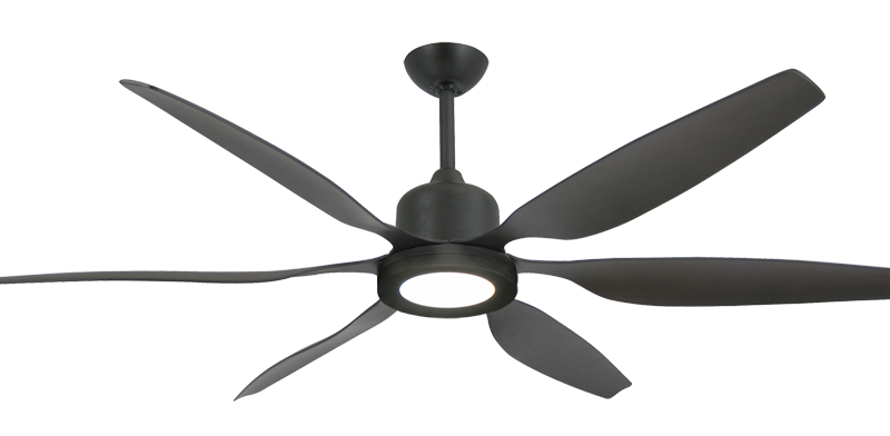 Titan II Oil Rubbed Bronze with 66 inch contoured blades, with #610 LED Light added