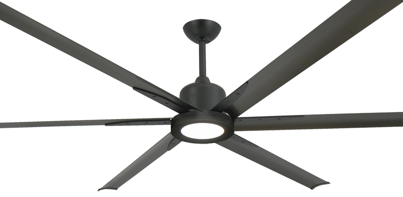 Titan II Oil Rubbed Bronze with 84 inch extruded aluminum blades, with #610 LED Light added